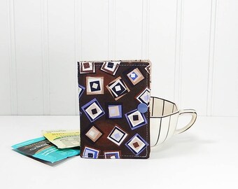 Travel tea bag case, tea wallet, teabag caddie, snap closure, gift for tea drinker, mothers day gift
