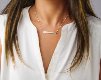 Custom Coordinates Necklace reversible, Latitude Longitude necklace, Location GPS Coordinates, Gold Filled, Silver, Rose Gold fill ZN00041