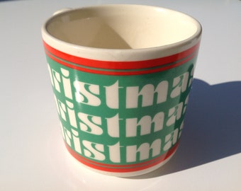 Vintage retro mug cup Cheer