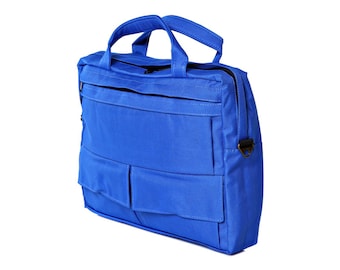 Messenger Bag, Briefcase,Padded laptop Bag, travel Bag- D.T in Light Blue