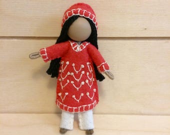 Dani - Miniature doll - Bendy doll - Faceless doll - Dollhouse doll - Pocket doll - Waldorf doll - Montessori toy