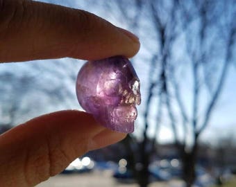 Natural Ametrine Crystal Skull