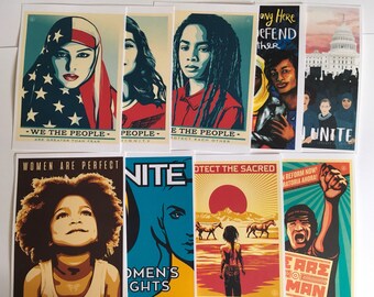Women's March (10 pc) WE the PEOPLE poster collection HISTORIC posters