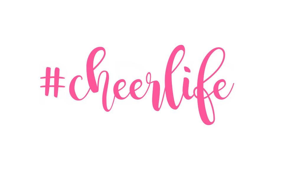 Hashtag Cheerlife SVG Cheerleading SVG Easy Cricut Cutting