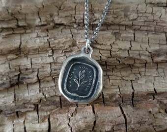 Bronze Grow, don't change - Wax Seal Necklace in Italian - Tree Branch Cresce Non Cambia - 275