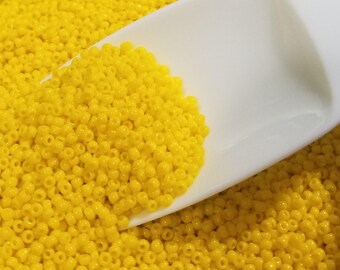 Toho 11/0 Seed Beads Opaque Dark Yellow - 10 Grams