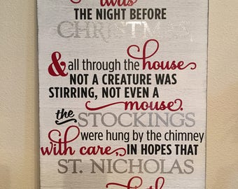Twas The Night Before Christmas Large