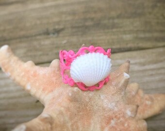 Adjustable Seashell Ring