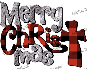 Merry Christ Mas Buffalo Plaid Wood Sublimation Transfers Merry ChrisTmas Grey Wood