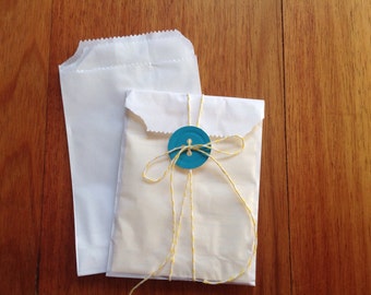 Small Paper bags, white paper bags, set of 20 small paper bags