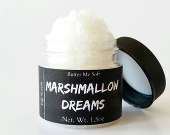 Marshmallow Dreams Lip Scrub, Cosmetic Exfoliant, Sugar Scrub, Moisturizing Exfoliant, Gifts For Her, Lip Treatment, Lip Plumper