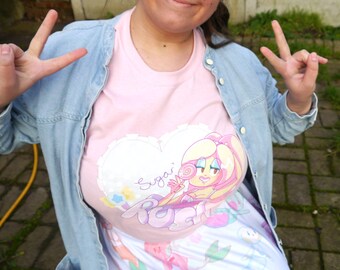 MADE TO ORDER: Sugar Rush Candy Pastel Pink Tee