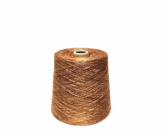 Camel Space Dye Rayon Slub Yarn, Sport weight. 2.3 LBS. Cone KNITTING - WEAVING - Crochet