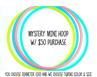 Mini Hoop Gift With 50 Dollar Purchase ~ 5 Dollar Mystery Mini Hoop with 50 Dollar Purchase ~ Mini Hoops, Mystery Hoops, FestivalTreasures