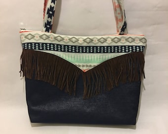 Boho Purse Native Shoulder Bag Southwest Diamond