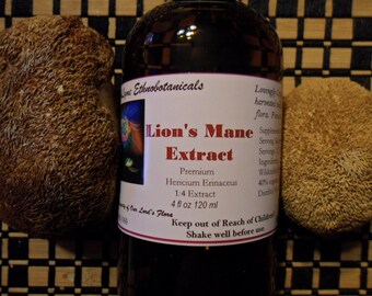 LION"S MANE Extract 4 ounce bottle