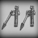 4 Silver Pewter Mascara with Wand Charms (qb88)