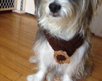 Crochet Dog Col Scarf Handmade Adjustable Dog Collar Dog Clothes Pet Accessories