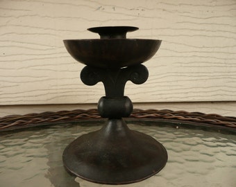 Metal Taper Candle Holder Gothic Look
