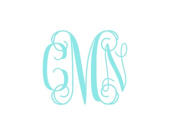 Monogram decal 2.5in - yeti tumbler Ozark trail tumbler RTIC tumbler decal - personalized your tumbler phone case car decal monogram sticker