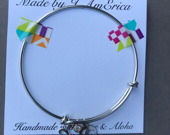 Aries Zodiac Charm Bangle Bracelet