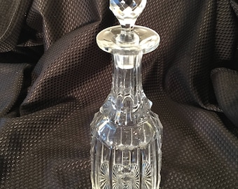 Antique Late 1800's or Early 1900's Cut Crystal Decanter