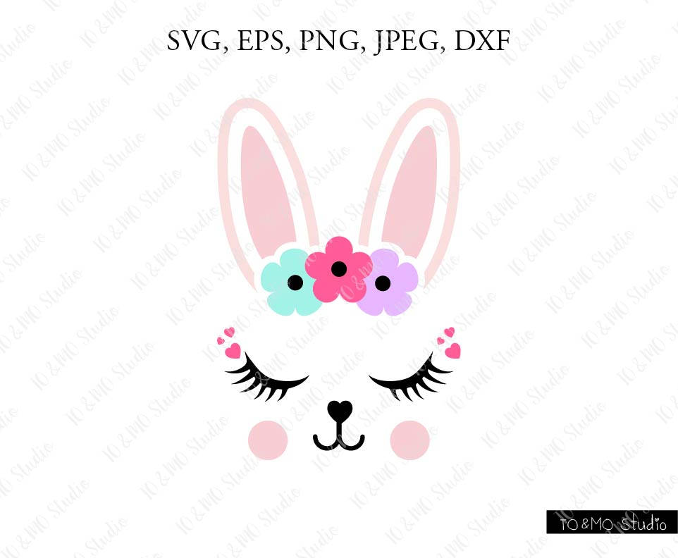 Bunny SVG Cute Bunny Face Svg Bunny Clip Art Bunny Face