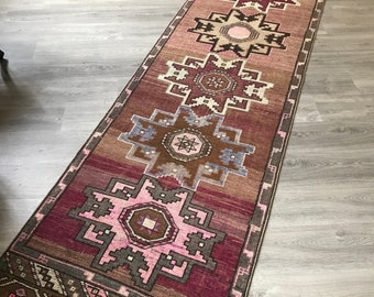 Low Pile Oushak Runner Rug.2"11x13"6ft. Turkish Runner Rug,Hallway Rug Runner,Low Pile Vintage Runner,interior Runner Rug,Salon Runner,Rugs