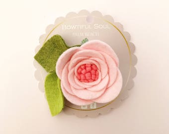 Pink Felt Flower headband - Baby girl flower headband - Flower headband- Flower crown - nylon headband - Baby shower gift - toddler headband