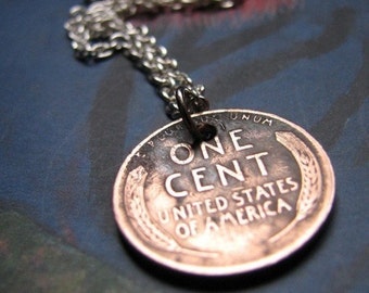 lucky penny necklace - lucky wheat penny jewelry
