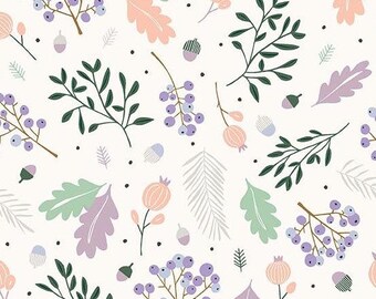 Forest Talk in PINE GREEN by Cathy Nordstrom from Andover Fabrics - 1/2 yard