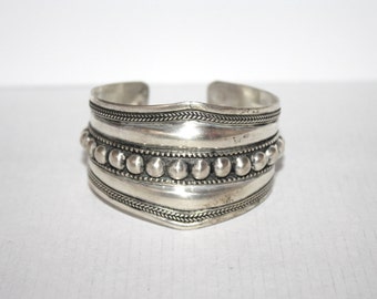Boho bracelet, Silver Bracelet, Tribal Bracelet, Gypsy bracelet, silver jewelry, Hippie Bracelet, Tibetan bracelet, statement bracelet