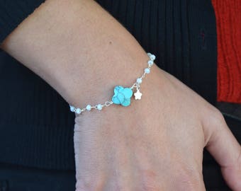 Bracelet 925 sterling silver Rosary style chain