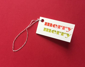 Merry Merry Gift Tags - 5pk