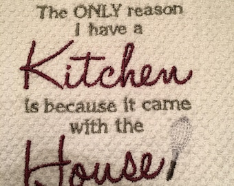Embroidered Kitchen Towel