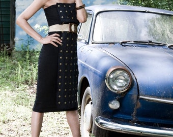 Pretty Birdie's Hemp Polka Snap Dress