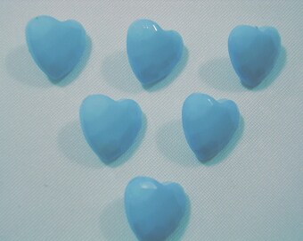 LOT 6 buttons: heart 14mm