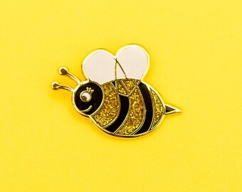 Glitter Bee - Hard enamel lapel pin