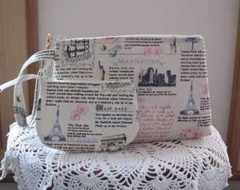 Travel Pouch, Travel Purse, Travel Clutch, Wristlet, Zipper Bag Set, Smart phone Case, Travel Journal, Handbag