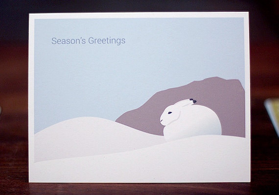 bunny christmas cards minimalist holiday card set of 6