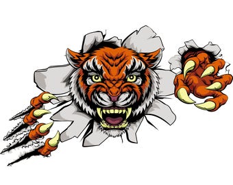 Tiger in SVG / Eps / Dxf / Jpg files INSTANT DOWNLOAD!