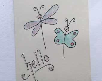 Dragonfly - Hello card