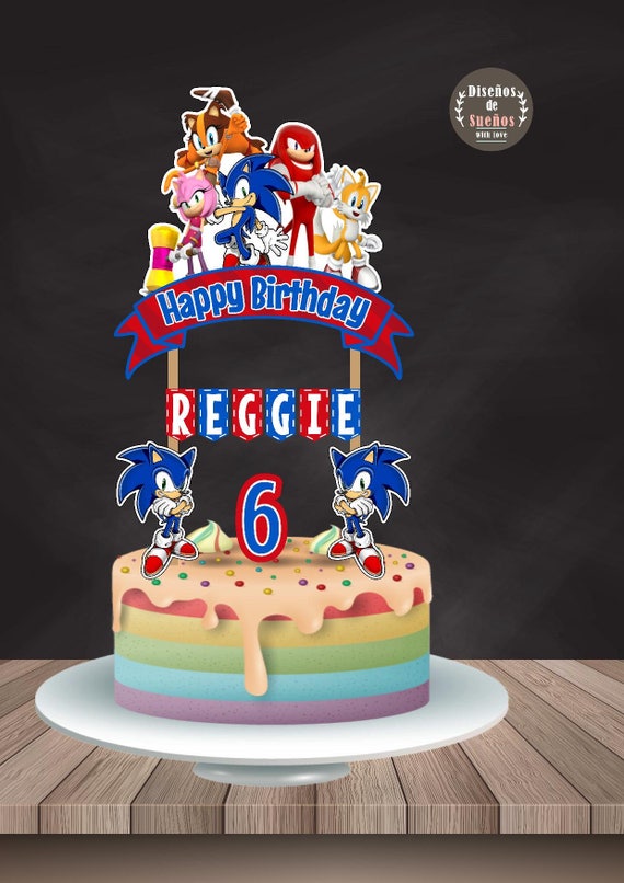 Sonic Cake Topper Sonic Birthday Sonic Party Custom and