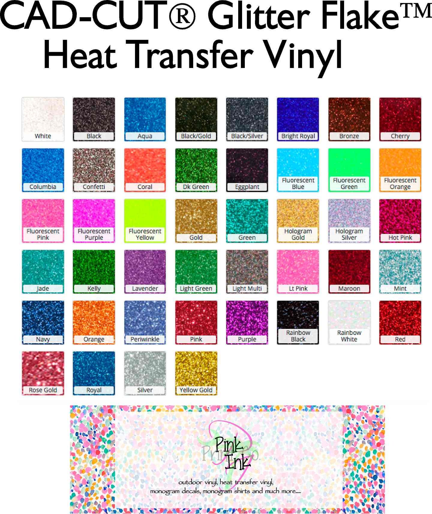 Stahl's CADCUT® Glitter Flake™ Heat Transfer Vinyl