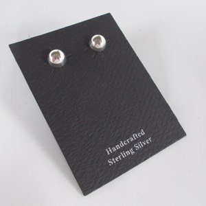 Round Ball w/ Flat Back Earrings .925 Sterling Silver studs 6mm