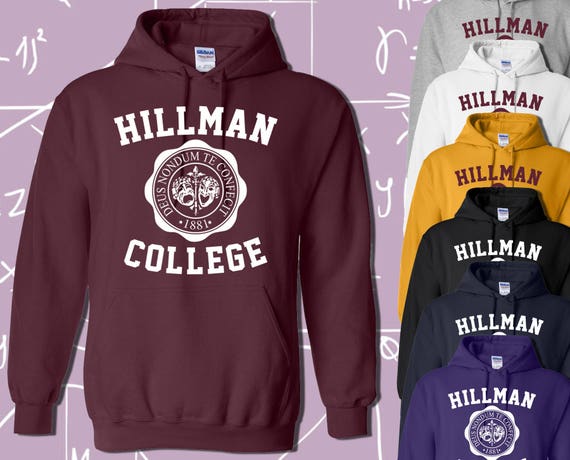 HILLMAN COLLEGE 80's Retro Hoodie Different World TV Show