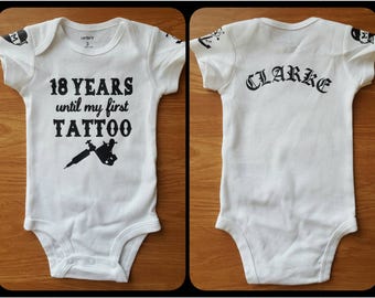 18 Years Until My First Tattoo Baby Onesie