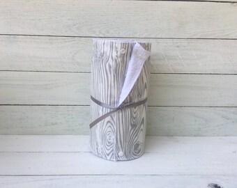 Unpaper towels, reusable paper towels, cloth paper towels, snapping paper towels - Wood Grain // gift //