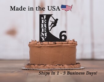 Warped Wall, American Ninja Warrior, Wall Climbing, Cake Topper, Birthday Decor, Personalized, Birthday Party, Theme Party Decor, LT1256