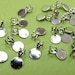 24 pcs Pendant Bails - Platinum Tone - Glue on Bail - 6mm Glue Pad